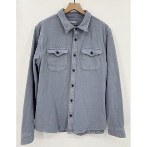 Outterknown Shirt Mens Large Blue Blanket Shirt Shacket Organic Cotton
